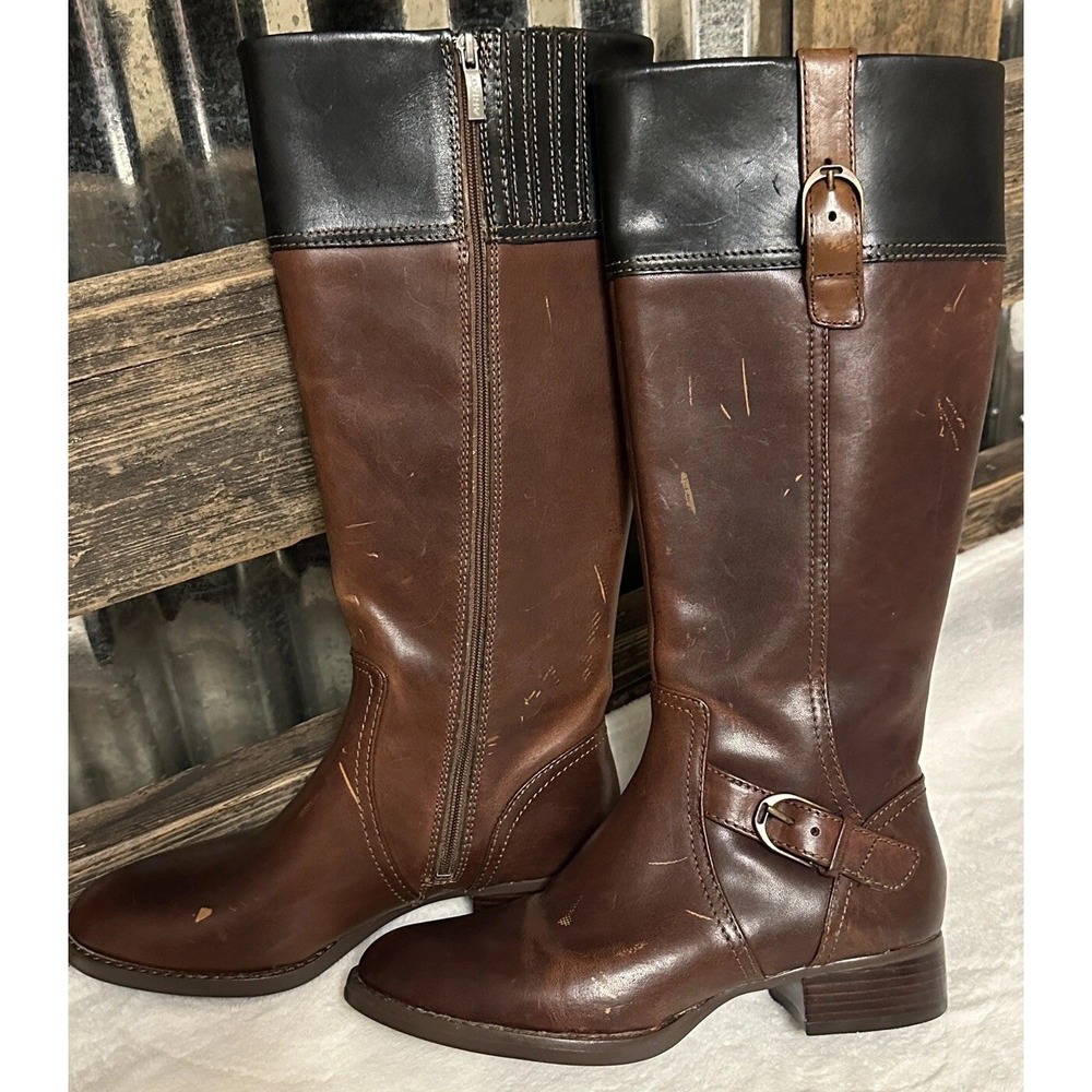 Ariat York Boots 6 Brown Full Grain Leather Zip Tall Riding Boots Equestrian